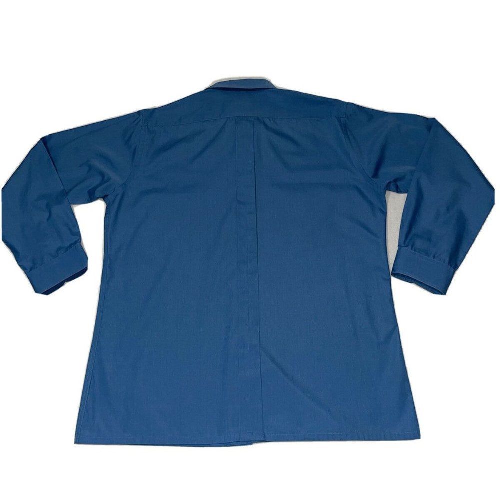 Mens Christian Dior Blue Monogramed Button Down Dress Shirt Large - Picture 2 of 11